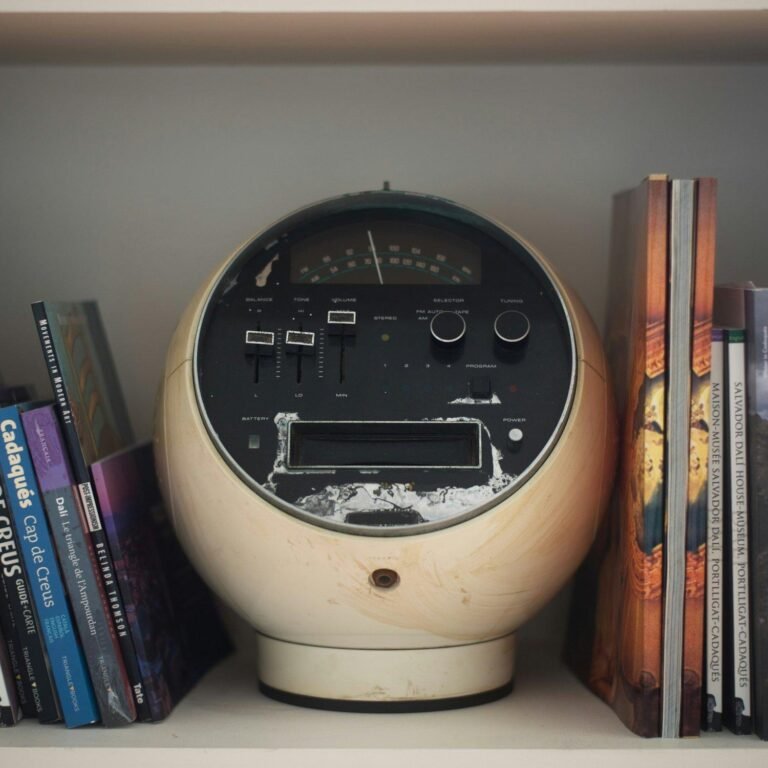 Vintage radio as nostalgic decor with modern design elements