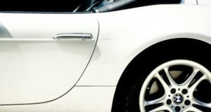 White sports car with sleek design