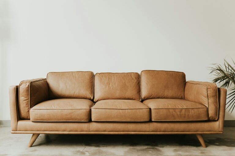 Mid-century brown sofa